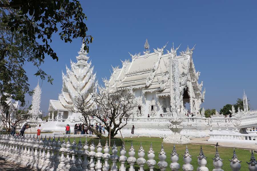 Der weisse Tempel in Chiang Rai Provinz